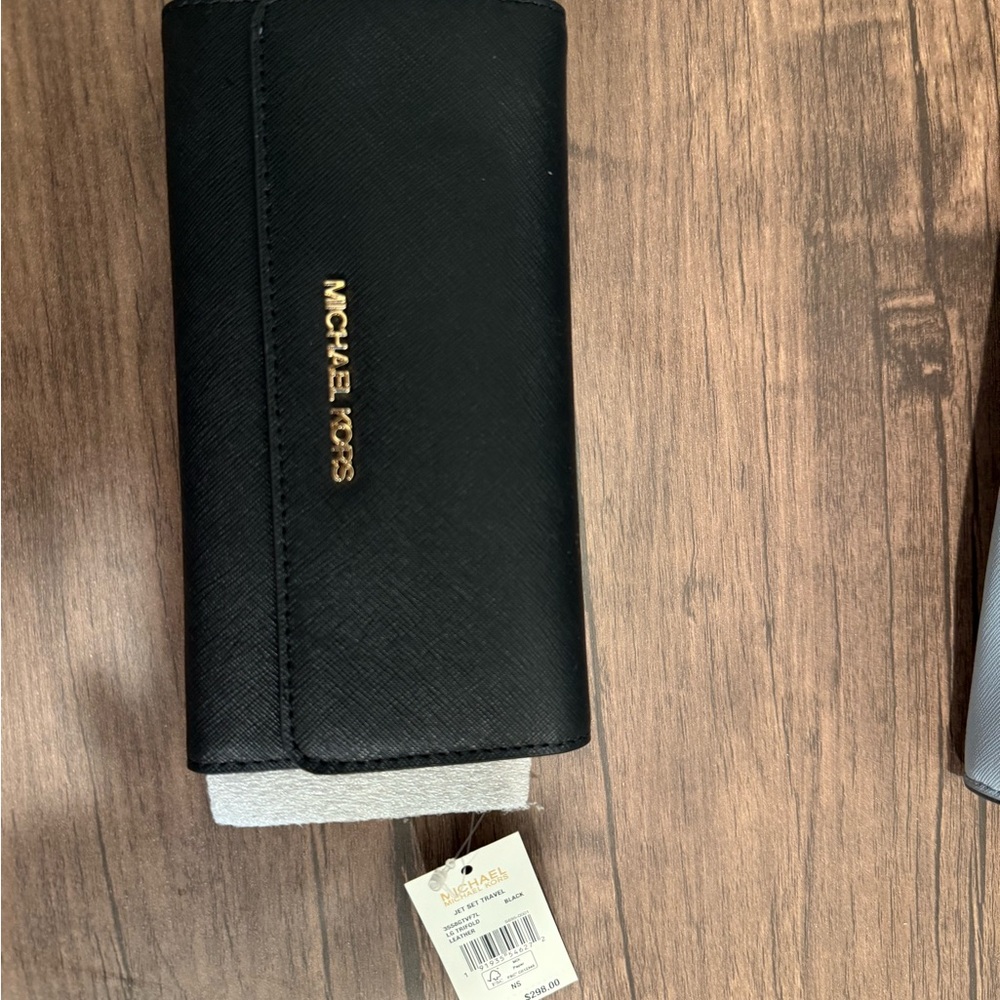 Michael Kors Black Wallet with Gold Logo